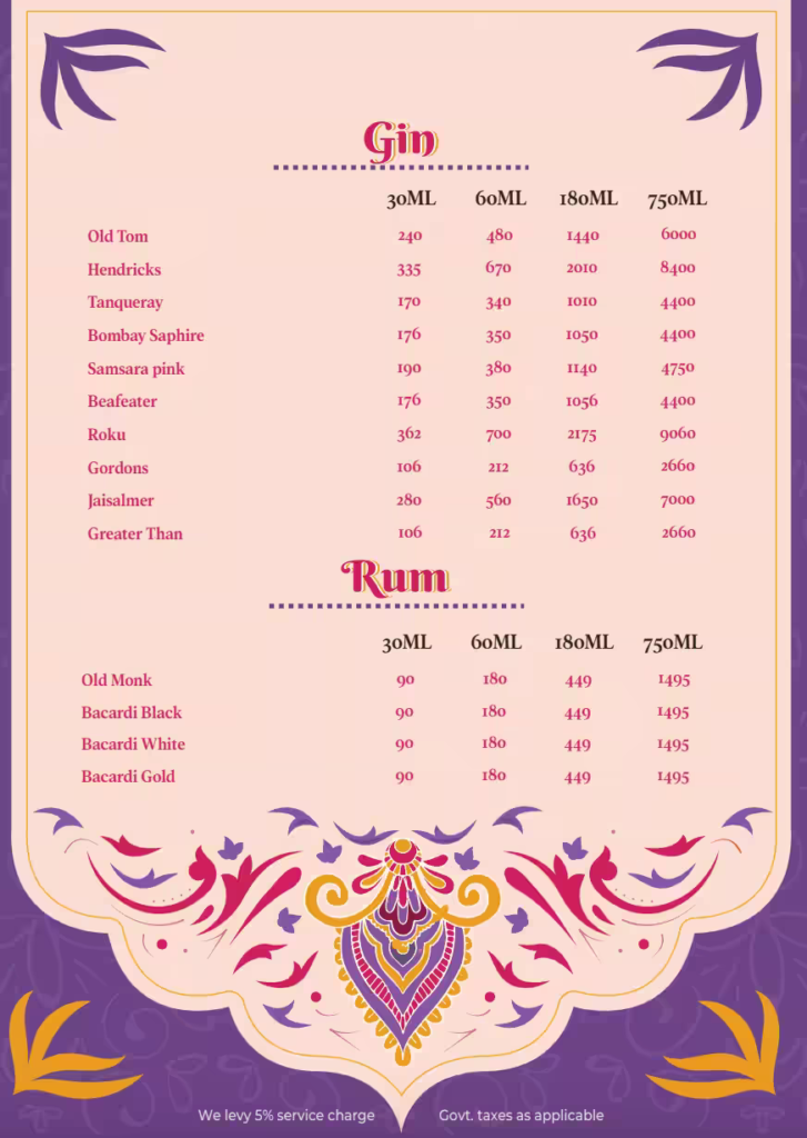 Bar Menu 3