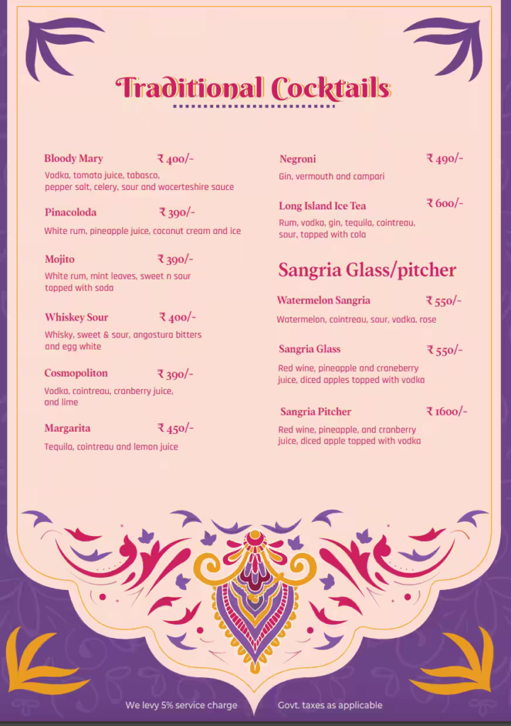 Bar Menu 9
